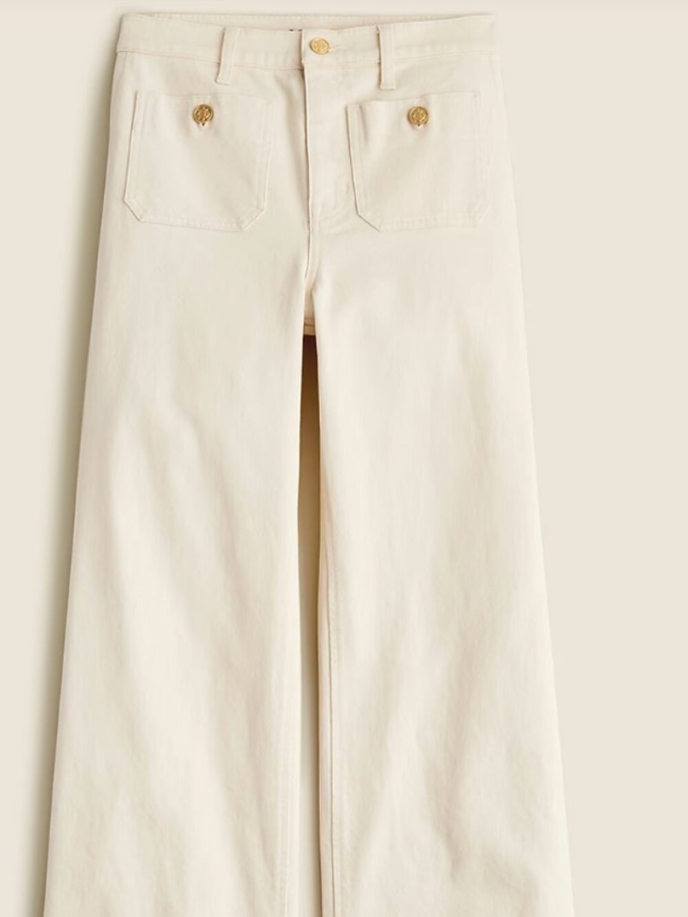J. Crew Sailor Denim Trouser Ecru Size 28R NWOT